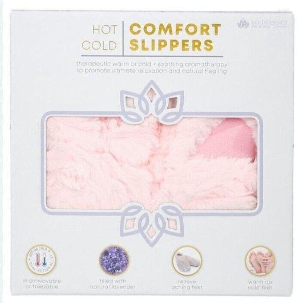 Lavendar Hot Cold Comfort Slippers Microwaveable Freezable Pain Relief fits 6-10